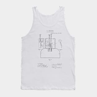 Fare box register Vintage Patent Hand Drawing Tank Top